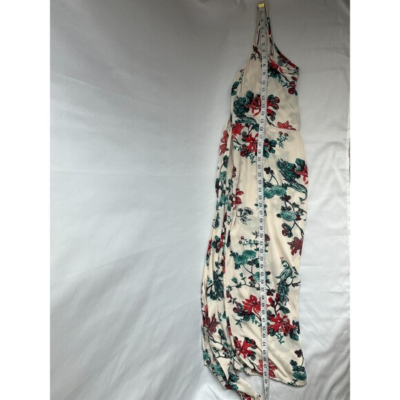 Hinge Floral Maxi Wrap Dress Size M Boho Feminine Romantic Tropical Prairie Cute - Picture 12 of 12